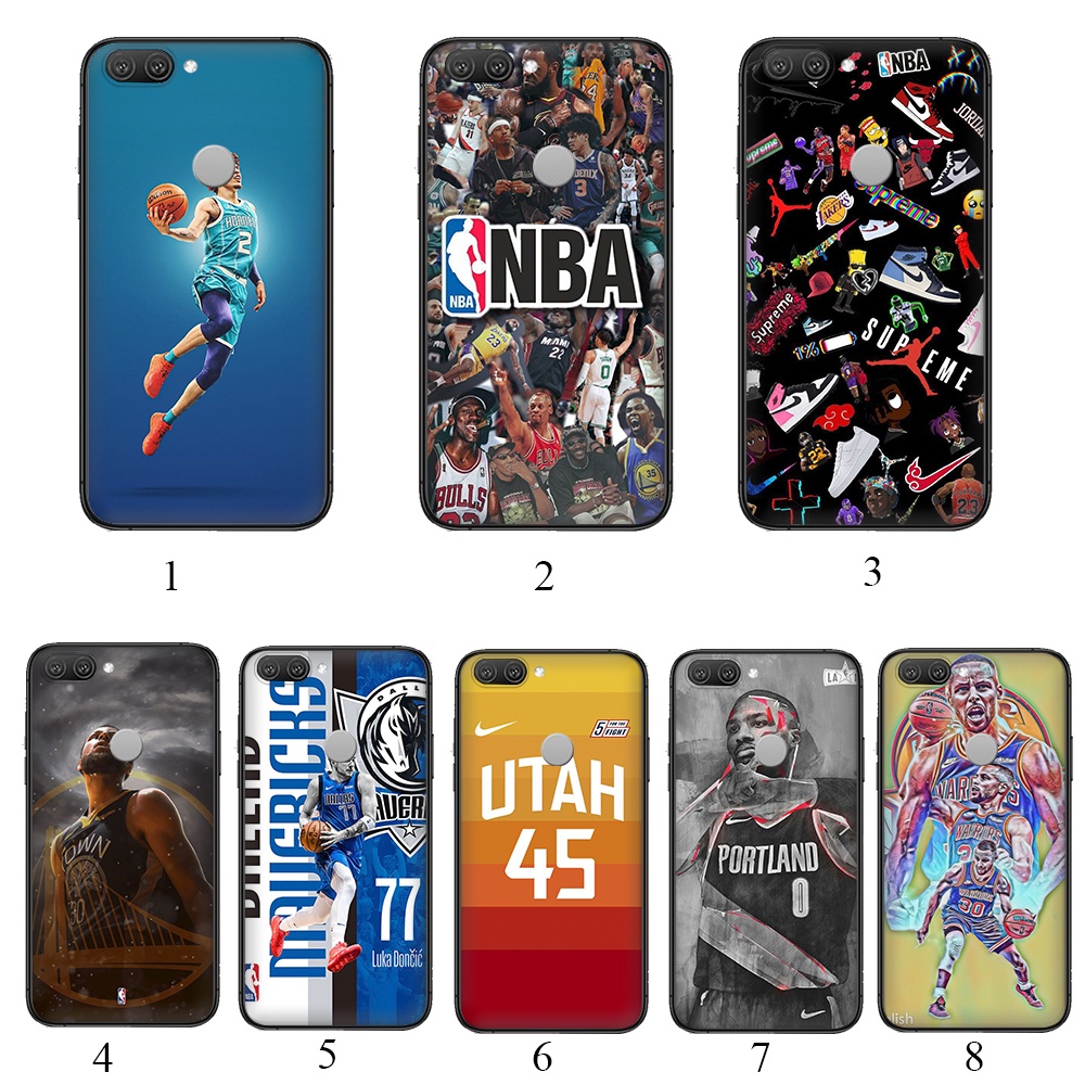 Td65 เคสโทรศัพท์มือถือ ซิลิโคนนุ่ม ลาย NBA players สีดํา สําหรับ OPPO A5S A7 2018