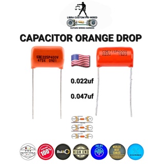 CAPACITOR ORANGE DROP คาปาซิเตอร์สำหรับกีต้าร์  ตัวเลือก 0.022uf และ 0.047uf