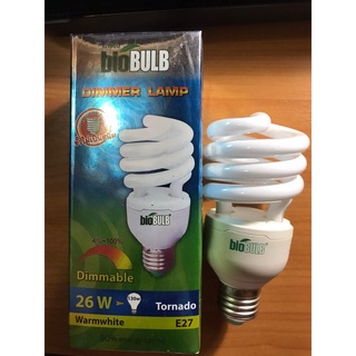 หลอดไฟ Dimmer Lamp Tornado 26W E27 แสงวอมไวท์ BIOBULB