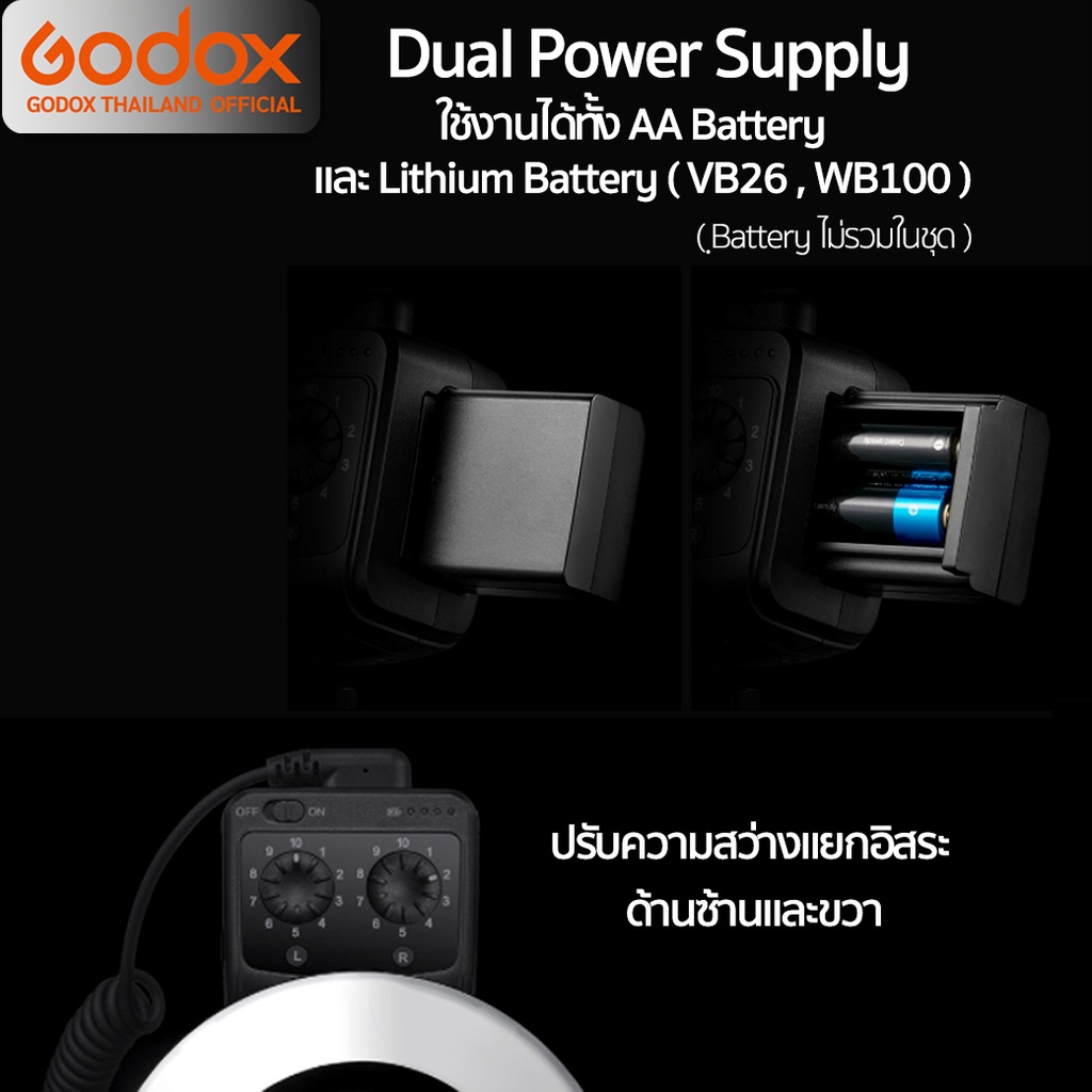Godox LED Ring72 Macro Ring Light 8W 5600K ไฟถ่ายสินค้า ไฟมาโคร - รับประกันศูนย์ Godox Thailand 3ปี