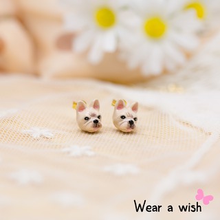 Earrings / ต่างหู : French Bulldog (Cream) / เฟรนช์ บูลด็อก สีครีม