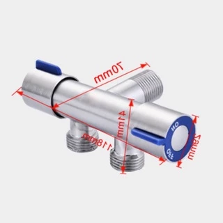 🔥ถูกที่สุด🔥มาดามก๊อกวาล์วน้ำสแตนเลส วาล์วน้ำ 2 ทาง เข้า1ออก 2 สแตนเลสแท้ MA-D-05S