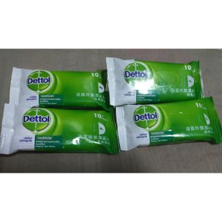 ทิชชู่เปียกเดทตอล(Dettol) แอนตี้แบคทีเรีย 1ห่อมี 10 แผ่น