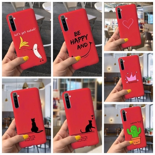 BUMPER เคสโทรศัพท์ซิลิโคนสีแดงหรูหราสําหรับ Oppo Realme 6 Pro Realme 6 6 Pro