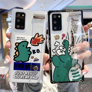 เคสโทรศัพท์มือถือ แบบใส ลายการ์ตูนจระเข้ มังกร มีสายรัดข้อมือ สําหรับ เคส iPhone 13 14 pro max 12 11 xs xr se x 7plus 8 7 plus case เคส