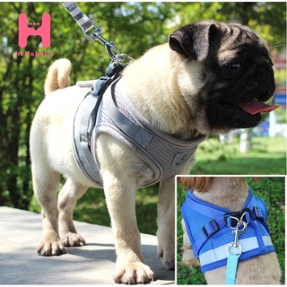 สายจูงสุนัข เรืองแสง Pet Reflective Harness สายจูงสัตว์เลี้ยง สายจูงหมา สายรัดอกสุนัข