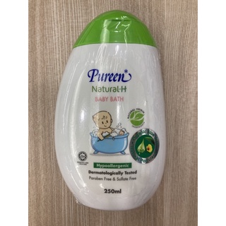 Pureen Baby Bath 250 ml ผลิตภัณฑ์อาบน้ำสำหรับเด็กสูตรอ่อนโยนจากส่วนผสมที่ปราศจากสารที่ก่อให้เกิดการแพ้