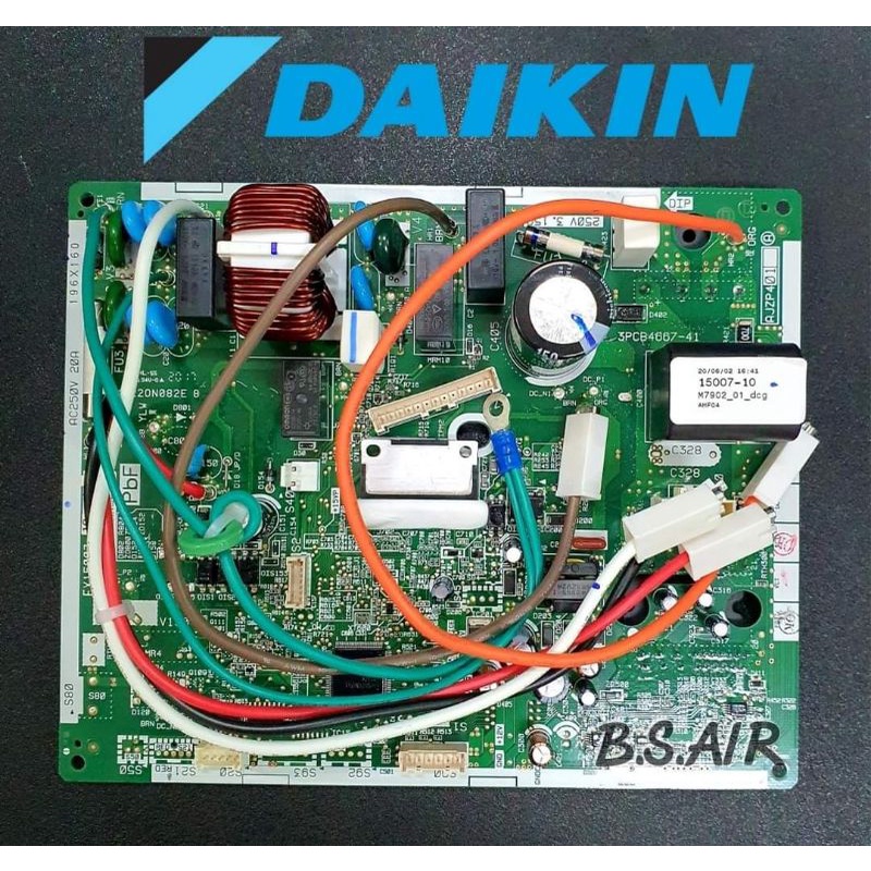 แผงควบคุมคอล์ยร้อน Daikin Inverter ใช้กับรุ่น RKQ12TV2S, ARKC12TV2S, RKF12UV2S ตัวแทนจำหน่ายอะไหล่ Daikin อะไหล่แท้ 100%