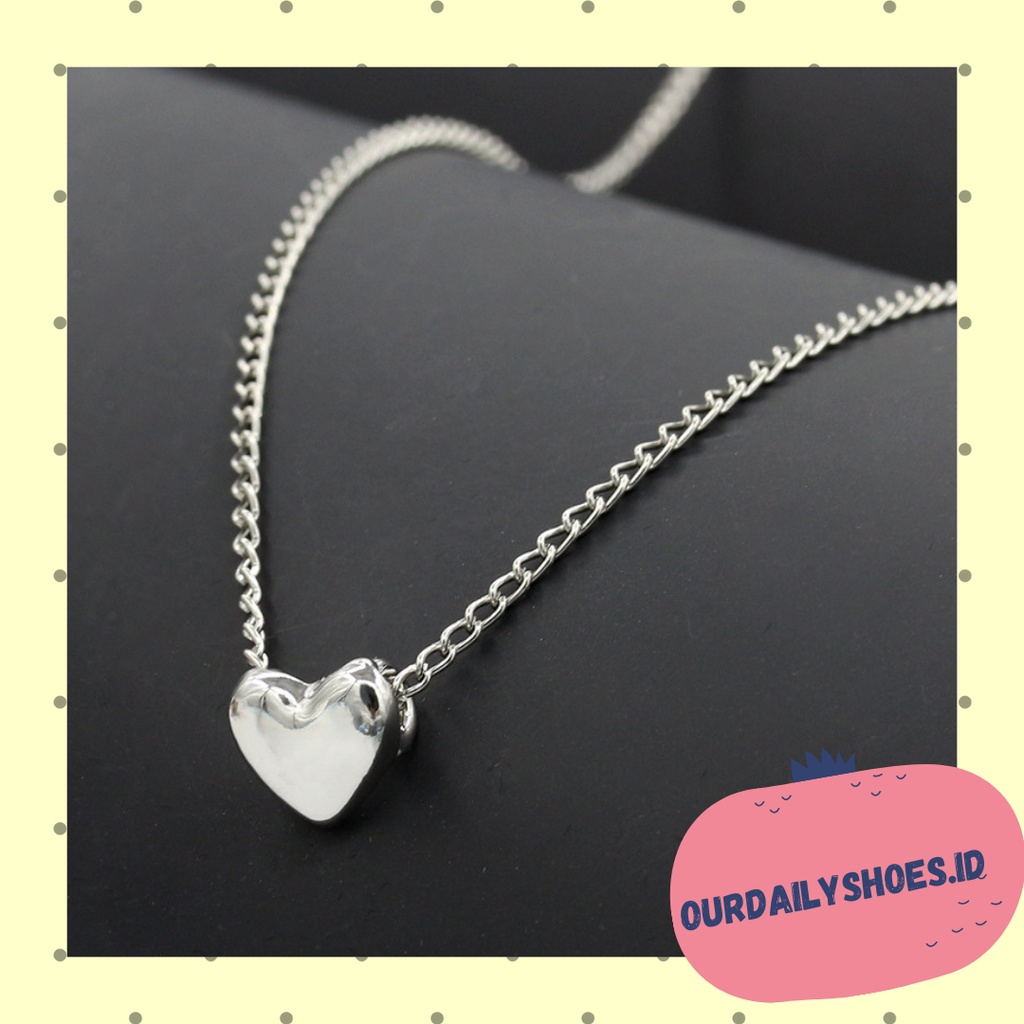 [ODS] สร้อยคอโซ่รักชุบทองพร้อมจี้ความรักนําเข้า