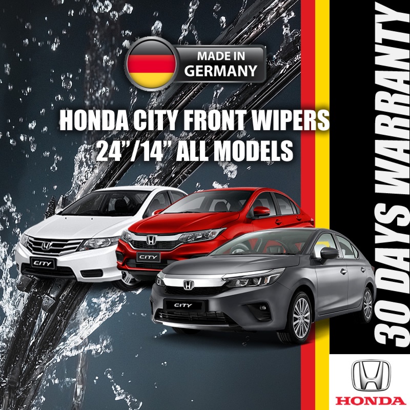 Honda City Wiper 2003 onwards 26"+14" MADE IN BELGIUM Front Wiper Blades SHENZO