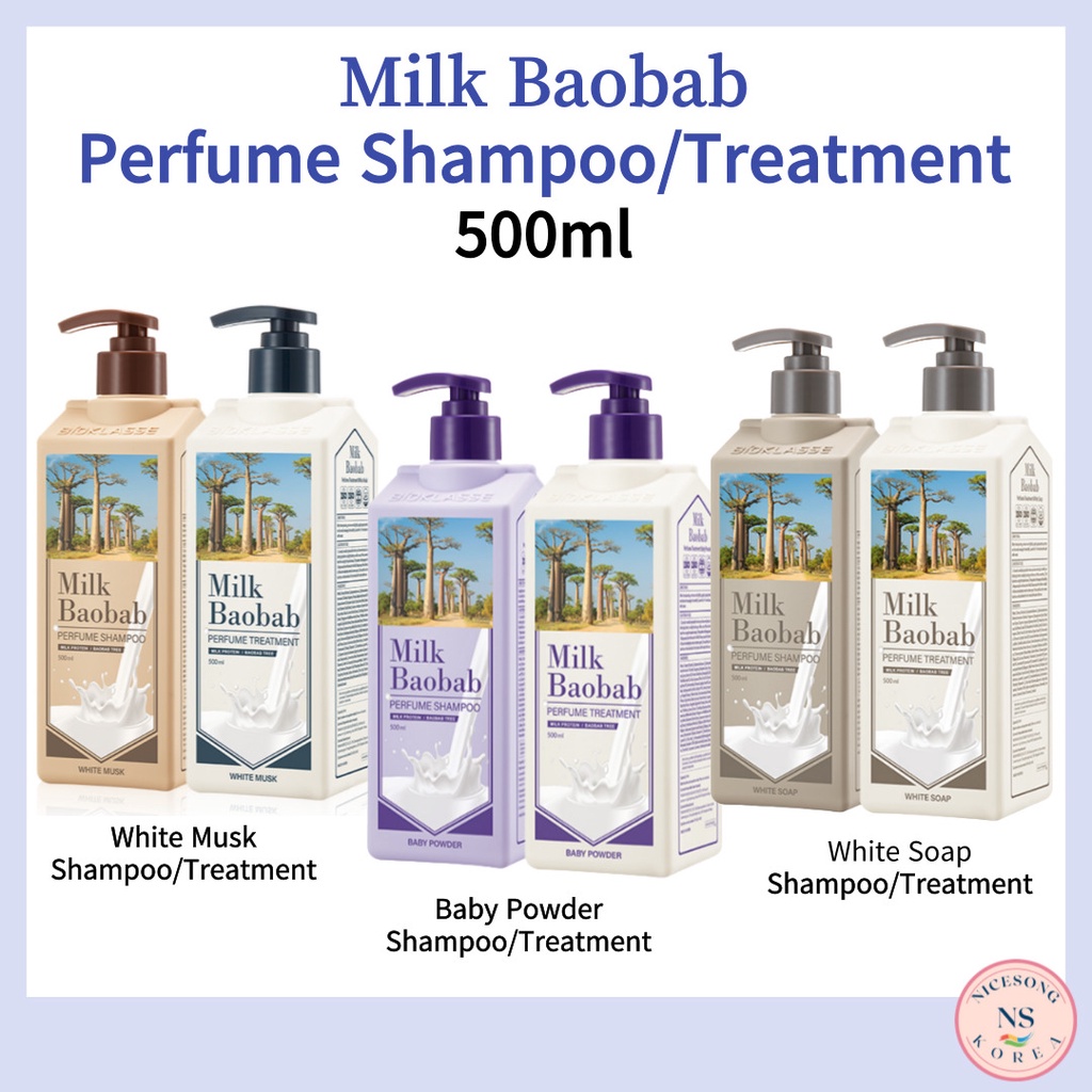 [Milk Baobab] แชมพูนม Baobab 500 มล. 3 แบบ จากเกาหลี