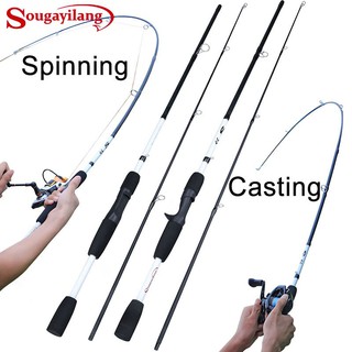 Sougayilang 2/3 ส่วน 1.65 เมตร /1.75 เมตรใยแก้วปั่น / หล่อคันเบ็ดเบาน้ำหนักตกปลาขั้วโลกตกปลารอก PEsca