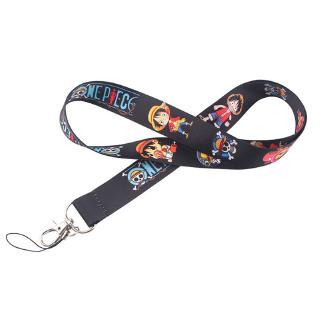 Anime One Piece Neck Strap Lanyards Keys ID Card Mobile Phone Strap Badge Holder Rope Key Chain สายคล้องคอสายพวงกุญแจสายคล้องเชือกยาวถอดสายได้สำหรับที่ยึดป้ายหมายเลขโทรศัพท์มือถือ