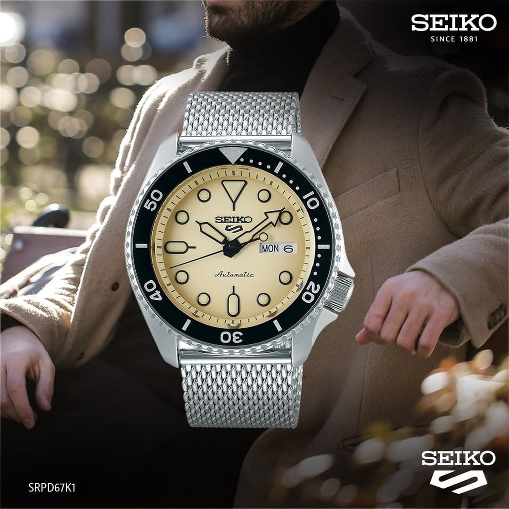 นาฬิกาข้อมือผู้ชาย SEIKO 5 Sports 2019 รุ่น Suits SRPD67K1 ของแท้💯%