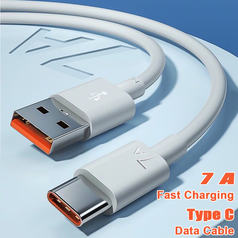 สายชาร์จ USB Type C กระแสไฟสูง 0.25 1 1.5 2 เมตร 7A สําหรับ Huawei Xiaomi Samsung