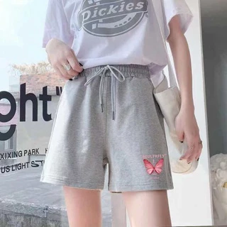 no 1 shop กางเกงขาสั้น ลายผีเสื้อน่ารัก เนื้อผ้าดี ใส่สบาย พร้อมจ้า