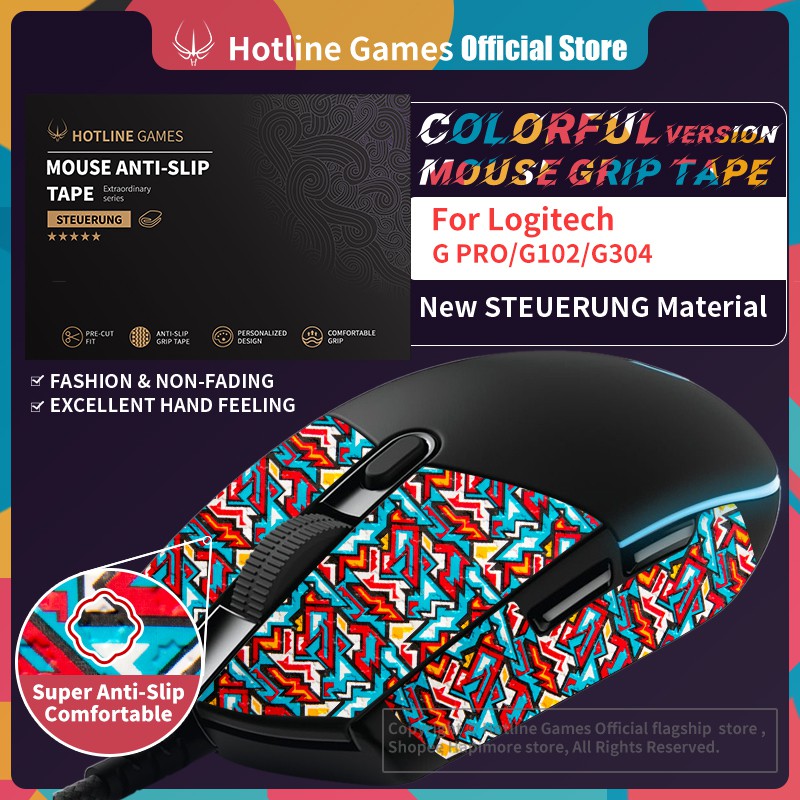 เทปพันเมาส์ Hotline Games สําหรับ Logitech G PRO / G102 / G203 / G304 / G305 เทปกันลื่น ชุดอัพเกรด