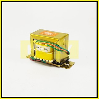 HENRY หม้อแปลงไฟฟ้า AC แรงดันเอาพุต 18V-0-18V ขนาด 800mA ชนิด EI TRANFORMER Center Trap (CT) ไฟคู่ 3สายไฟ