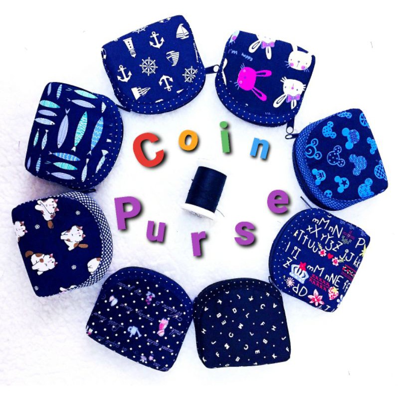 กระเป๋าใส่เหรียญ กระเป๋าผ้าติดซิปใบเล็ก งานฝีมือ (ชุดที่ 1/2) Coin Purse HANDMADE
