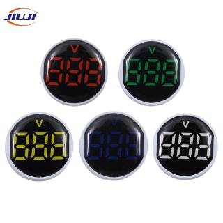 Mini Digital Voltmeter 22mm Round AC 12-500V Volt Voltage Tester Meter Monitor Power LED Indicator Pilot Lamp Light Display