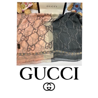 Gucci Paris made in Italy ผ้าพันคอผ้าคลุมไหล่แท้มือสอง