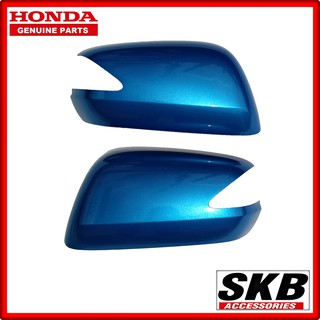 ฝาครอบกระจก HONDA JAZZ GE ปี 2008-2013 มีไฟเลี้ยว สี CERULEAN BLUE BG-53M ครอบกระจกJAZZ ครอบกระจกแจ๊ส