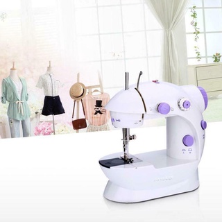 จักรเย็บผ้า จักรขนาดเล็ก พกพาสะดวก รุ่น Mini Sewing Machine (สีม่วง) แถมฟรี อุปกรณ์เย็บผ้า จักรเย็บผ้า จักรเย็บผ้าขนาดเล