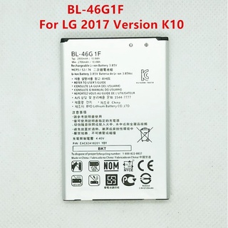 BL-46G 1F เปลี่ยนแบตเตอรี่สำหรับ LG 2017รุ่น K10 LG BL-46G1F BL46G1F แบตเตอรี่ 2800MAh