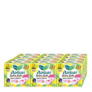 ลอรีเอะ ซอฟท์&amp;เซฟ สลิม 5 ชิ้น x 12 แพ็ค Laurier Soft &amp; Safe Slim 5 pcs x 12 pack