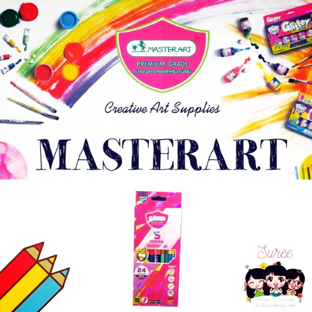 สีไม้มาสเตอร์อาร์ต 24 สี 2 หัว