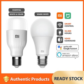 Xiaomi Mi หลอดไฟ Led Essential - สีขาว ( Global ) E27 9 W - Works พร้อม Google Asy &amp; Alexa )