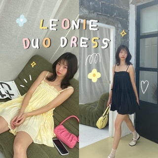 chuuchop_พร้อมส่ง(C7807)🏖🍃Leonie duo dress ชุดเดรสสั้น สายเดี่ยว ซีฟองสองชั้น ผ้าใส่สบาย