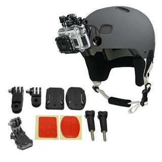 GOPRO ชุดอุปกรณ์ตะขอ J - Hook Buckle + Straight Joints + กาวสําหรับติดหมวกกันน๊อค