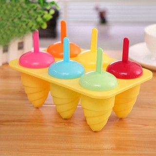 Ice Lolly Moulds Summer พิมพ์ทำไอศครีม พิมพ์น้ำแข็ง แม่พิมพ์ไอติม DIY อุปกรณ์ทำไอติม พิมพ์ทำไอติ แม่พิมพ์ 6แท่งT0321