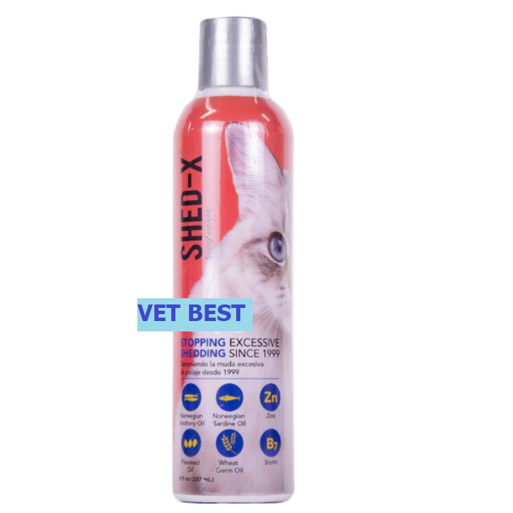 ShedX Cat วิตามินบำรุงขน ลดอาการขนร่วง ผลัดขน กินง่าย สำหรับแมว 4 เดือนขึ้นไป (237 มล.