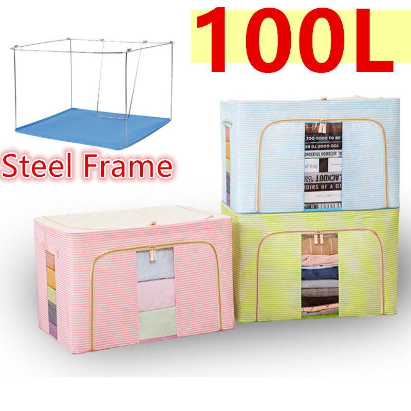 MZ7 Storage Box Large Capacity Foldable Oxford Cloth Storage Steel