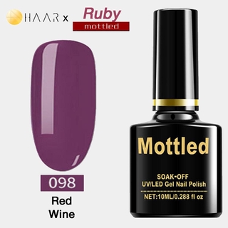 ยาทาเล็บ เจล Gel Nail Polish HAAR x Mottled Ruby Tone โทน รูบี้ ทัมทิม อัญมณี สี แดง ม่วง เทา น้ำตาล จัดจำหน่ายโดย HA...