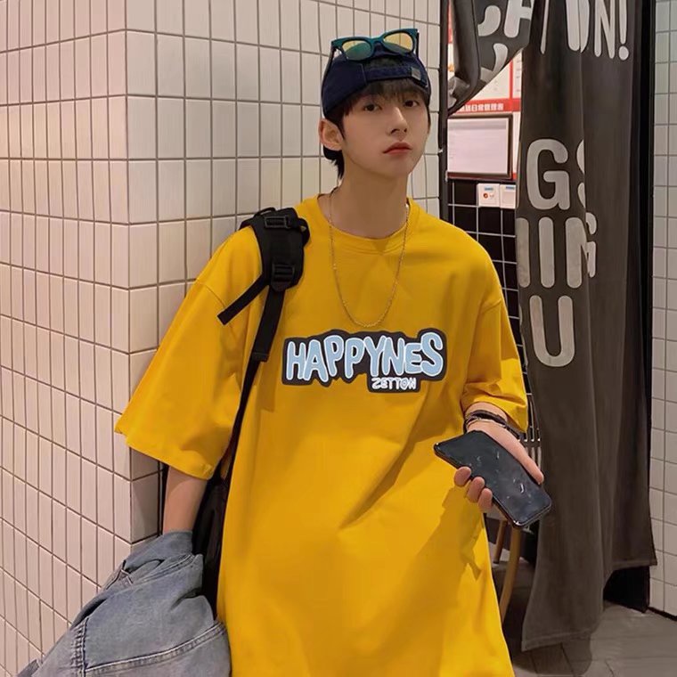 NEW ไซซ์ M-8XL เสื้อยืดคอกลม แขนสั้น การพิมพ์ตัวอักษร สไตล์ฮิปฮอป สตรีท ยอดนิยม โอเวอร์ไซซ์ สําหรับผู้ชาย ผู้หญิง