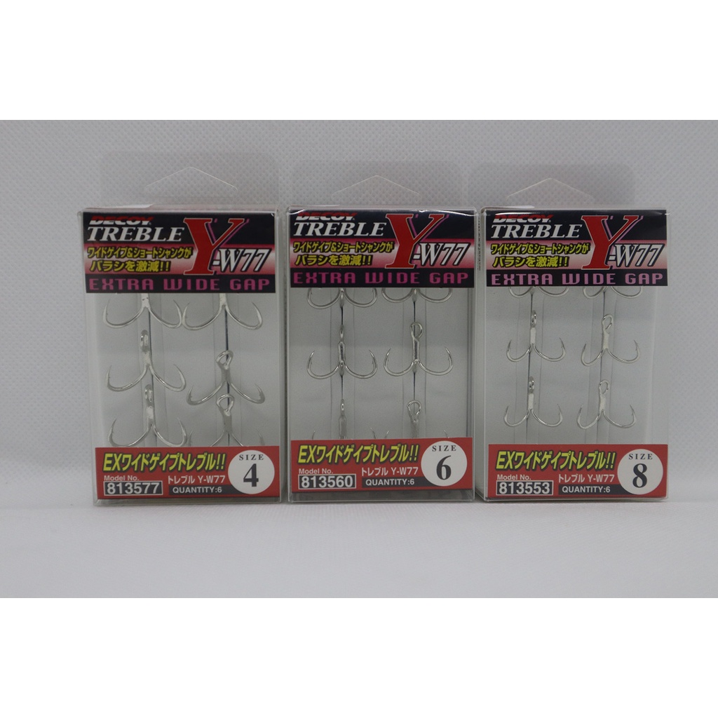 ตัวเบ็ด 3 ทาง DECOY รุ่น Y-S25 เบอร์10, 12 และ14 กล่องบรรจุ 8 ตัว สำหรับงาน เหยื่อปลอม และ light jigging