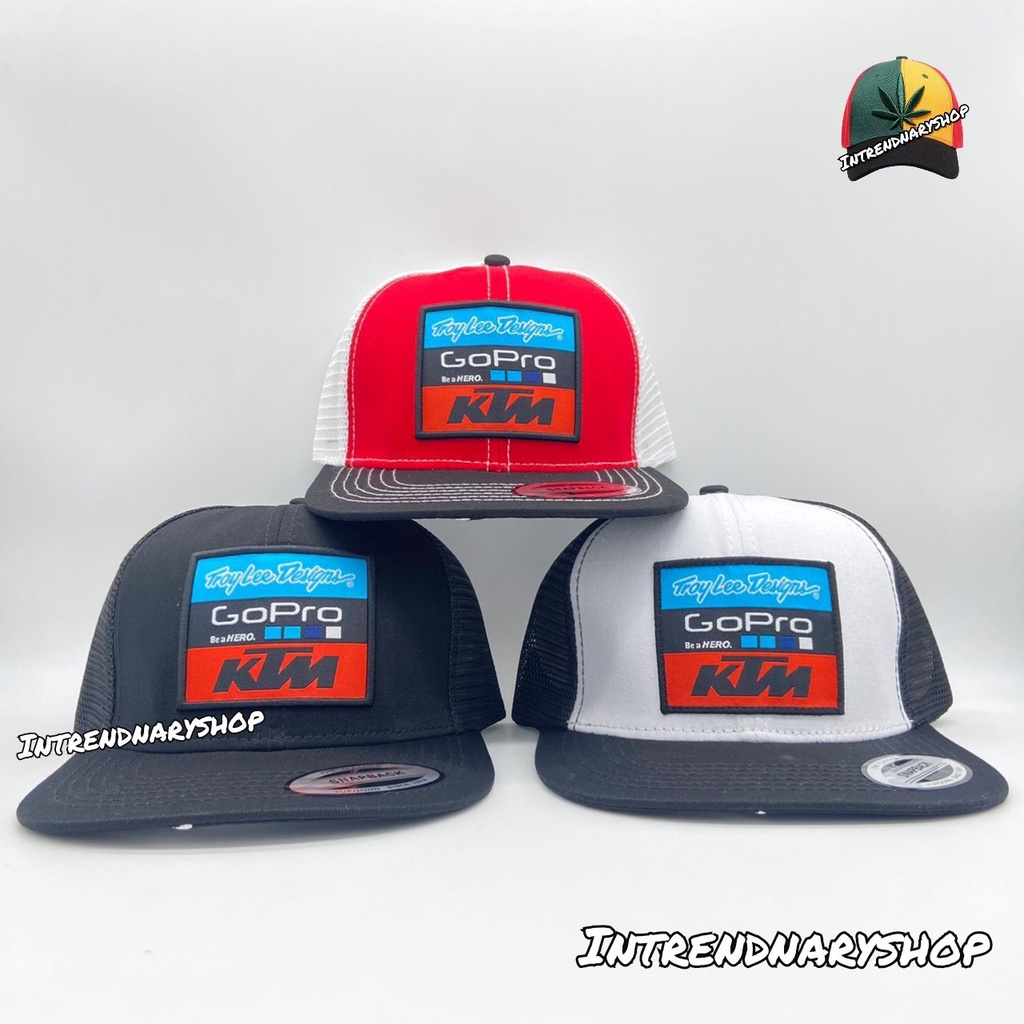 หมวกตาข่าย หมวกวินเทจ โลโก้  Vintage Troy Lee Designs TLD KTM Snapback HIPHOP