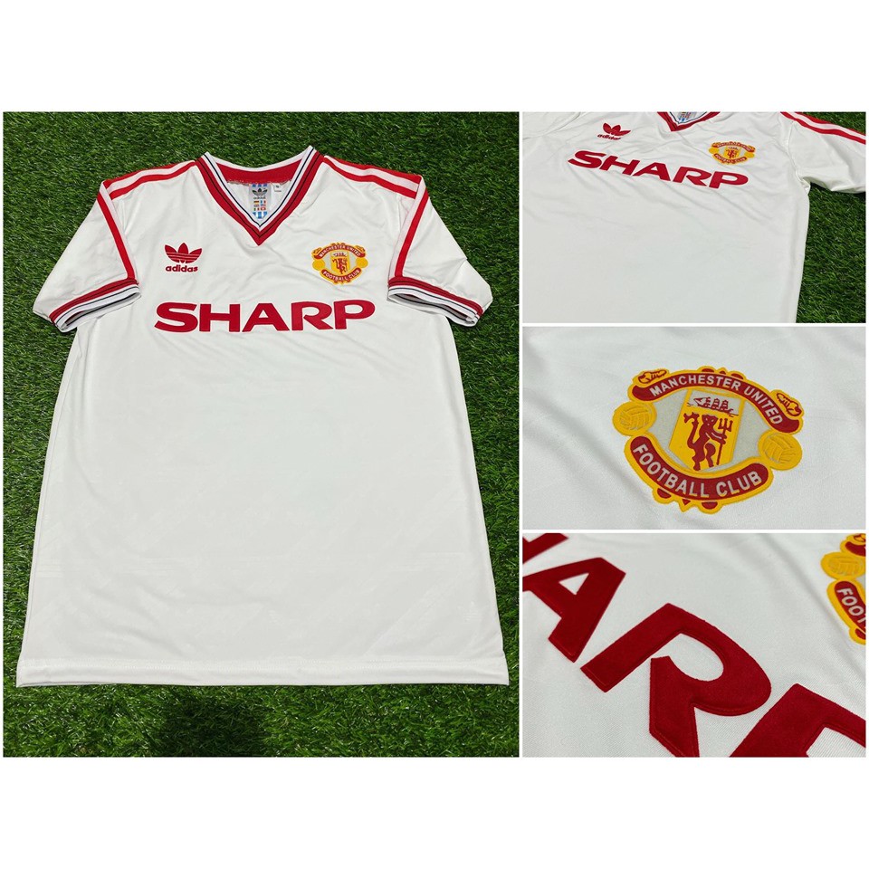 เสื้อแมนยู 1986 ชุดเยือน (สีขาว) Man U away 1986