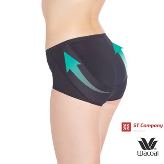 กางเกงใน Wacoal U-Fit Short Panty แบบเต็มตัว (Short) สีดำ (BL) 1 ชิ้น โอบกระชับก้น ไม่เข้าวิน วาโก้ รุ่น WU4937