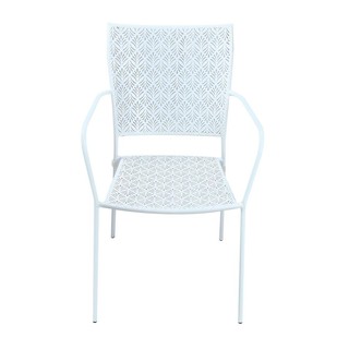 Chair table STEEL ARMCHAIR SPRING WHITE Outdoor furniture Garden decoration accessories โต๊ะ เก้าอี้ เก้าอี้เหล็ก SPRING