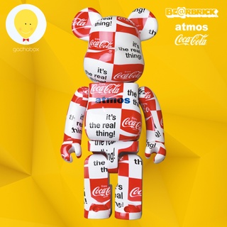 gachabox Bearbrick atmos Coca-Cola Checkerboard 1000% - แบร์บริค พร้อมส่ง ของแท้ Be@rbrick ฟิกเกอร์ Medicom Toy