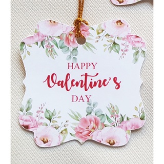 TAG HAPPY VALENTINE  S DAYพร้อมเชือก