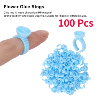 Glue Rings แหวนกาวต่อขนตา แบบใช้แล้วทิ้ง 100 ชิ้น