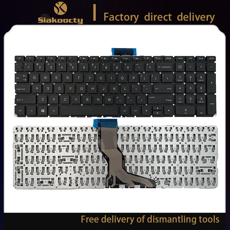 Siakoocty แป้นพิมพ์แล็ปท็อปสําหรับ HP pavilion 15-AU 15-AB 15-AQ 15-AW 15-BK 15-BC M7-N 17-G 15-au00