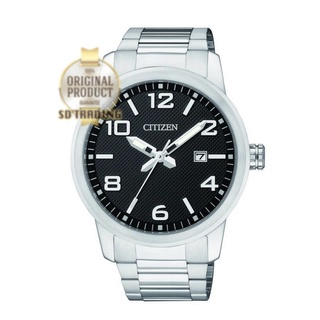 CITIZEN นาฬิกาข้อมือผู้ชาย สายสเตนเลส รุ่น BI1020-57E - Silver/Black