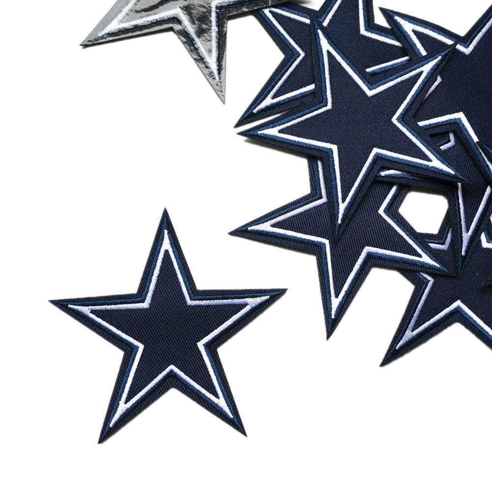 10Pcs Navy blue Embroidery Stars Sew Iron On Patch Badge Bag Hat Cap Jeans Jackets Fabric Applique