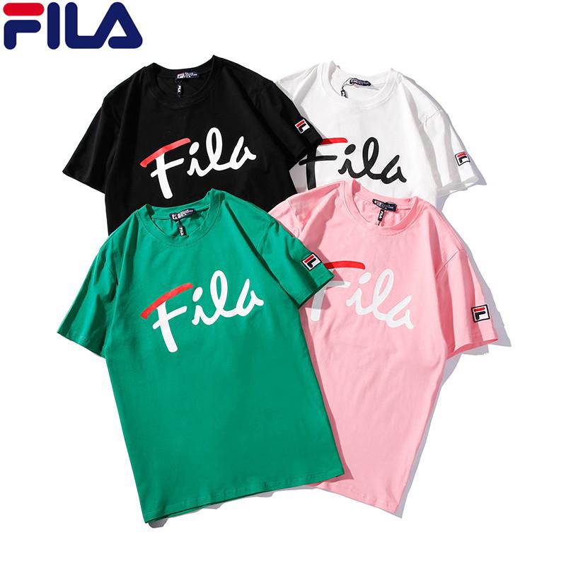 FILA Original tshirt black and white Tee High quality Unisex tshirt men women